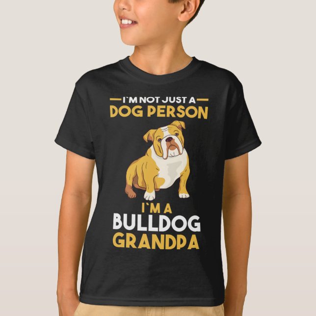 Dog Grandfather English Bulldog Grandpa  T-Shirt (Front)