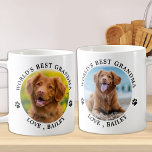 Dog Grandma Personalised Pet Photo Dog Lover Coffee Mug<br><div class="desc">World's Best Dog Grandma ... Surprise your favourite Dog Grandma this Mother's Day , Christmas or her birthday with this super cute custom pet photo mug. Customise this dog grandma mug with your dog's favourite photos, and name. Double sided - you can different photos on each side or the same,...</div>