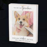 Dog Grandma Personalised Pet Photo Wooden Box Sign<br><div class="desc">Happy Birthday the the best dog grandma ever ! Give Grandma a cute and funny personalised pet photo plaque from her best grandchild, the dog! "You Are The Grandma Every Dog Wishes They Had " Personalise with your special message, the dog's name & favourite photo. This dog grandma plaque is...</div>