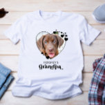 Dog GRANDPA Personalised Heart Dog Lover Pet Photo T-Shirt<br><div class="desc">Dog Grandpa ... Surprise your favourite Dog Grandpa this Father's Day , Christmas or his birthday with this super cute custom pet photo t-shirt. Customise this dog grandpa shirt with your dog's favourite photos, and name. This dog grandpa shirt is a must for dog lovers and dog dads! Great gift...</div>