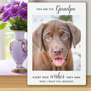 Dog Grandpa Personalised Pet Photo  Plaque