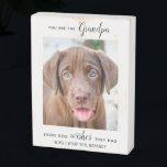 Dog Grandpa Personalised Pet Photo  Wooden Box Sign<br><div class="desc">Happy Birthday the the best dog grandpa ever ! Give Grandpa a cute and funny personalised pet photo plaque from his best grandchild, the dog! "You Are The Grandpa Every Dog Wishes They Had " Personalise with your special message, the dog's name & favourite photo. This dog grandpa plaque is...</div>
