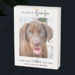 Dog Grandpa Personalised Pet Photo  Wooden Box Sign<br><div class="desc">Happy Birthday the the best dog grandpa ever ! Give Grandpa a cute and funny personalised pet photo plaque from his best grandchild, the dog! "You Are The Grandpa Every Dog Wishes They Had " Personalise with your special message, the dog's name & favourite photo. This dog grandpa plaque is...</div>