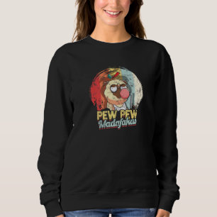 Dog Great Dane Vintage Pew Pew Madafakas Sweatshirt