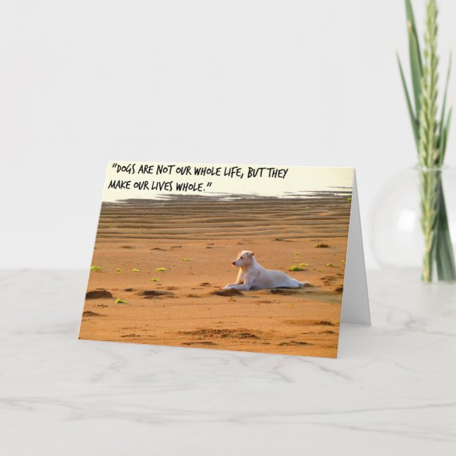 Dog greeting card, pet loss card, pet bereavement card (Front)