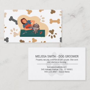 Dog Groomer Animal Care Services Business Card