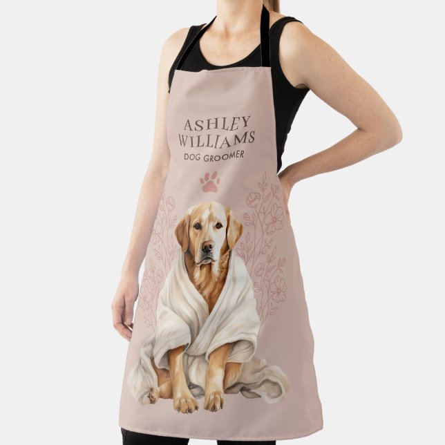 Dog Groomer Blush Elegant Apron (Insitu)