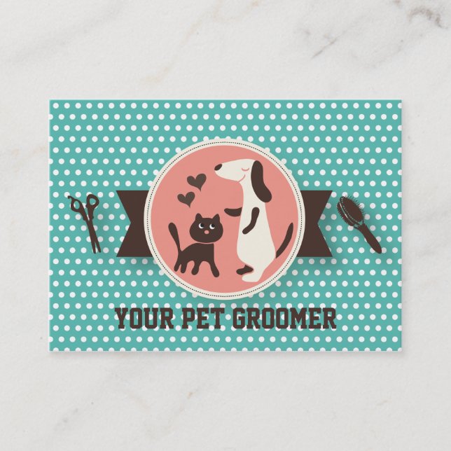 Dog Groomer Business Card - Personalizable (Front)