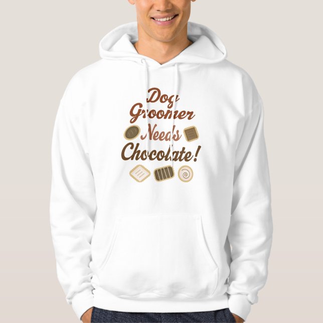 Dog Groomer Chocolate Hoodie (Front)