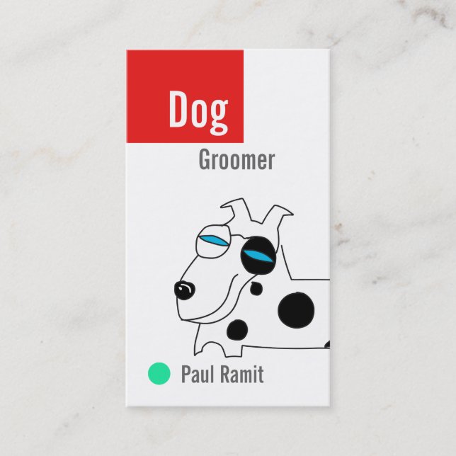 Dog Groomer Colour Business Card (Front)