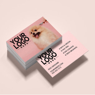 Dog Groomer Custom Photo Add Your Logo Business Card