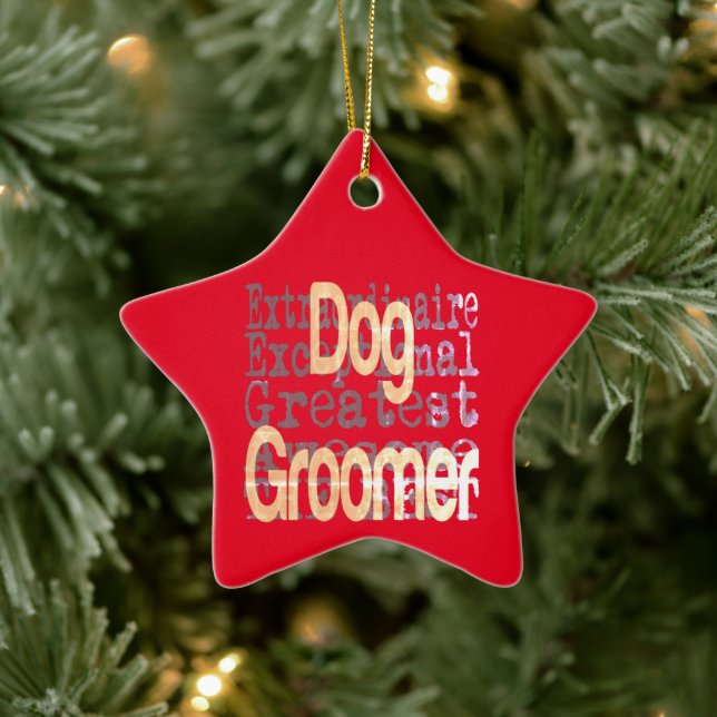 Dog Groomer Extraordinaire Ceramic Tree Decoration (Tree)