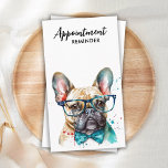 Dog Groomer Funny Cute Puppy French Bulldog  Appointment Card<br><div class="desc">Show off your dog / pet business with these elegant and cute French bulldog puppy design dog walker & pet sitting appointment reminder business cards and matching accessories. Personalise with business owner name, title/business name, and all the contact details. Perfect for Dog walkers, dog grooming, pet sitters and all pet...</div>