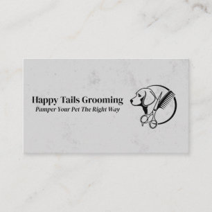 Dog Groomer Hair Cutting Tools Business Card
