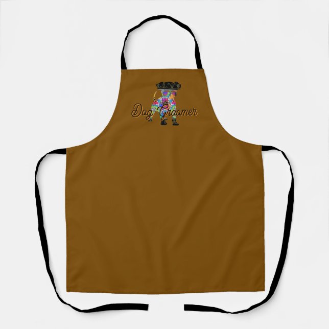 Dog Groomer Kennel Owner Brown  Apron (Front)