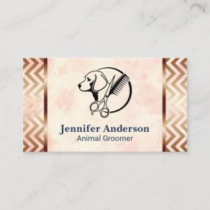 Dog Groomer Logo Pet Store Services Business Card
