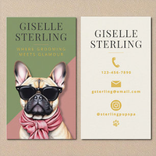Dog Groomer Luxury Pampered Puppy Business Card