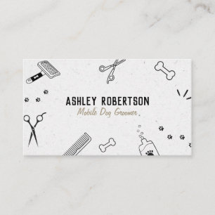 Dog Groomer Pattern Business Card