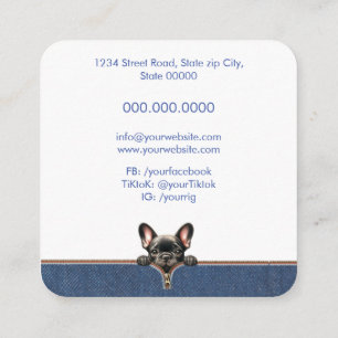 Dog Groomer & Pet Care Square Business Card