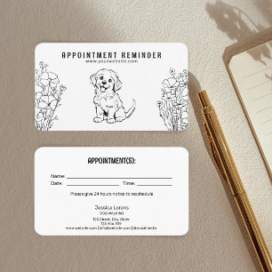 Dog Groomer Pet Care Veterinarian Appointment  Business Card