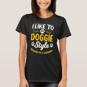 Dog Groomer Pet Grooming Furologist Puppy Fur Art T-Shirt