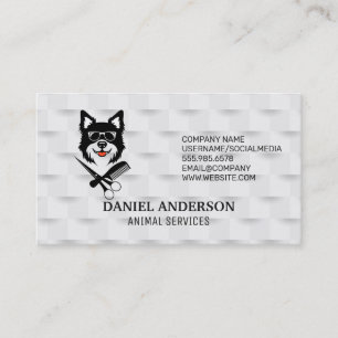 Dog Groomer Pet Services Pet Store Business Card