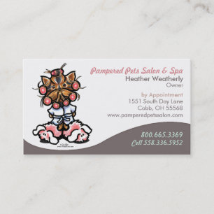 Dog Groomer Pet Spa Business Formal Card