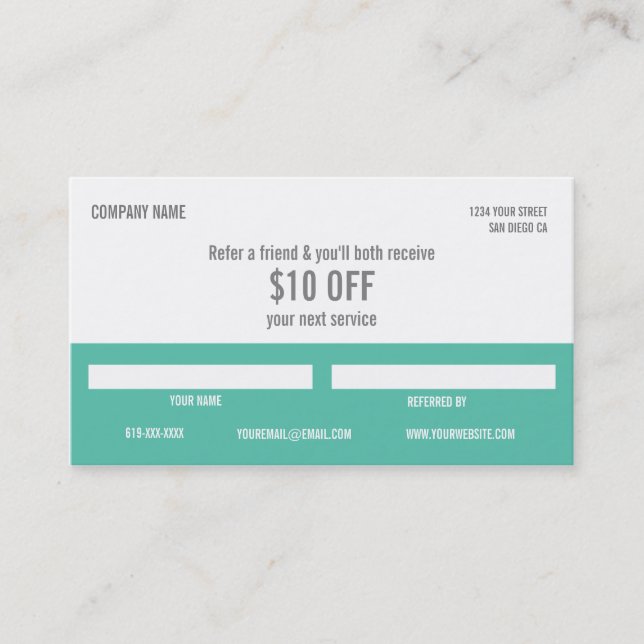 Dog Groomer Referral Business Card (Front)