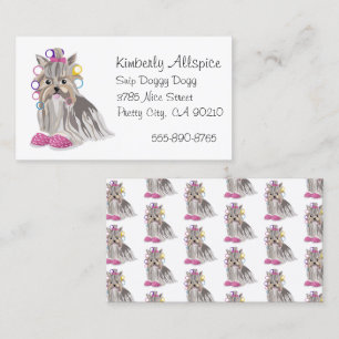 Dog Groomer Salon Yorkshire Terrier Yorkie Business Card