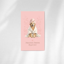 Dog Groomer Spa Cute Paw Labrador Business Card