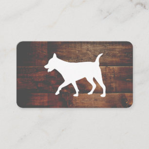 Dog Groomer Trainer Animal Wood Business Card