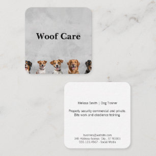 Dog Groomer   Trainer   Dog Breed Square Business Card