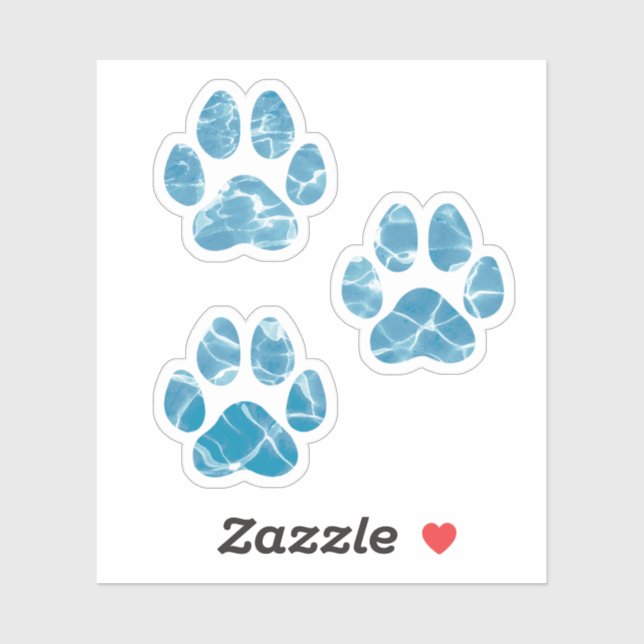 Dog Groomer Wash Paws Prints Watercolor Water (Sheet)