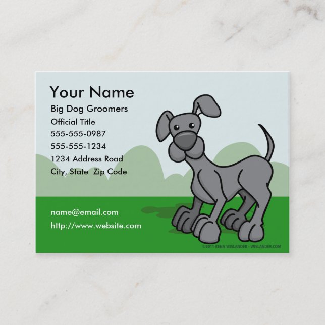 Dog Groomers Business Card (Front)