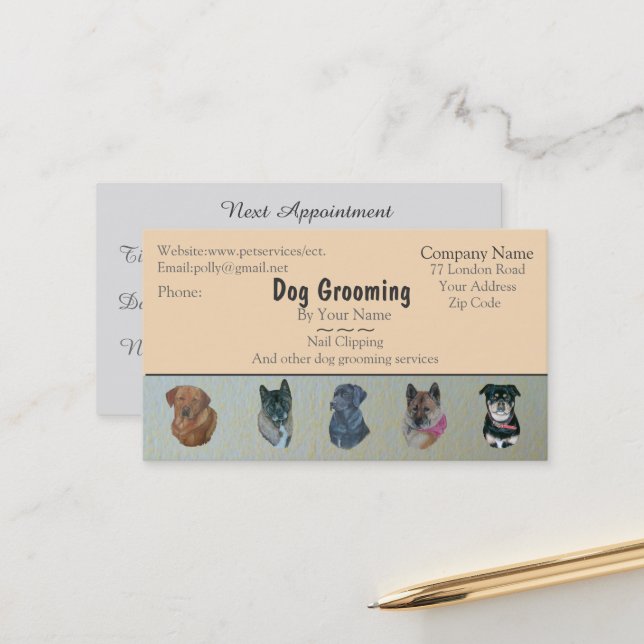 dog Grooming and pet care services appointment (Front/Back In Situ)