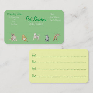 dog Grooming and pet care services appointment Card