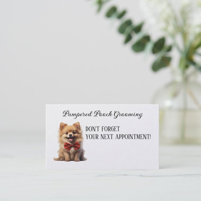 Dog Grooming Appointment Reminder Card (Creator Uploaded)
