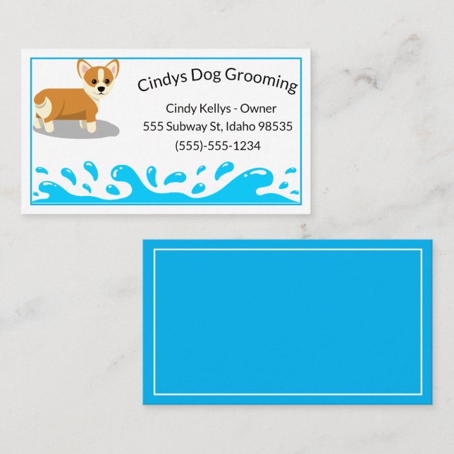 Dog Grooming Business Card (Front/Back)