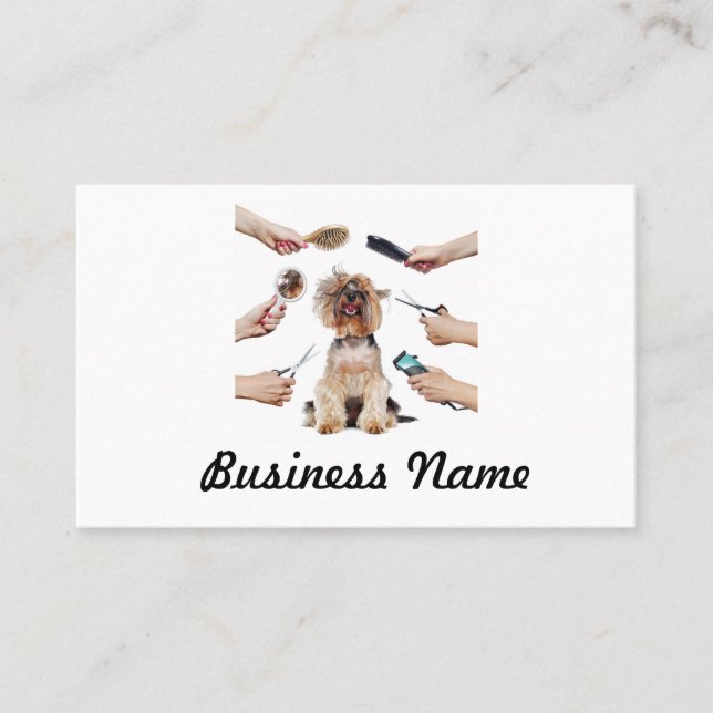 Dog Grooming Business Card (Front)
