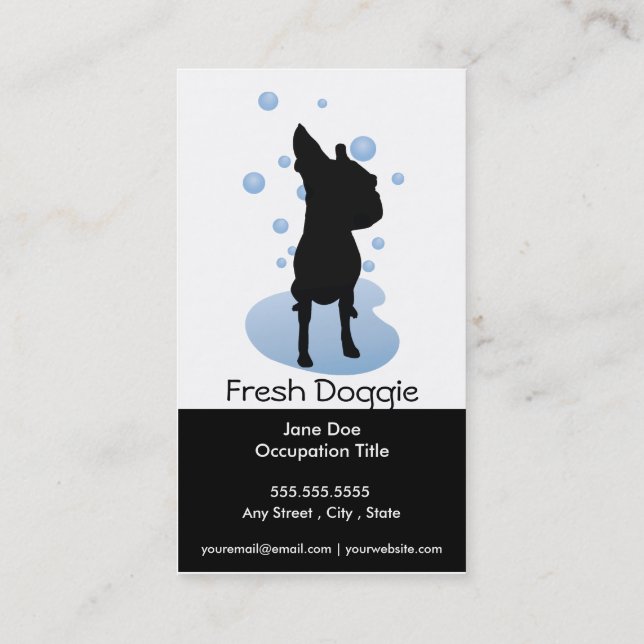 Dog Grooming Business Card Loyalty Card (Back)