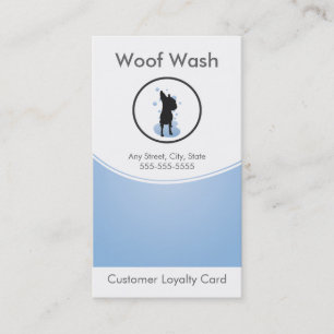 Dog Grooming Business Card Loyalty Card