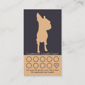 Dog Grooming Business Card Loyalty Card