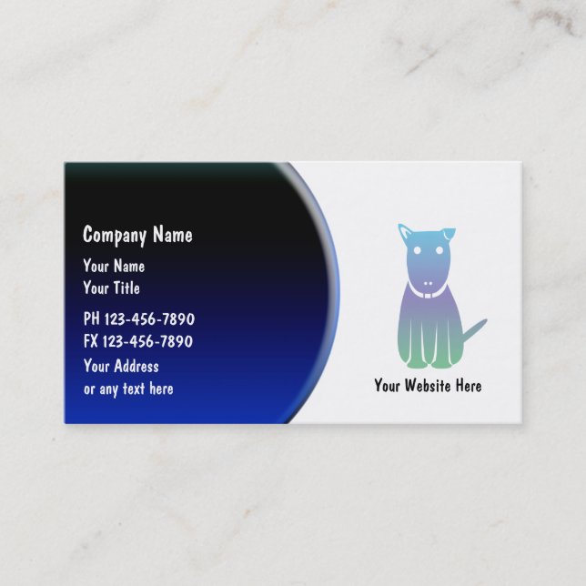 Dog Grooming Business Cards (Front)
