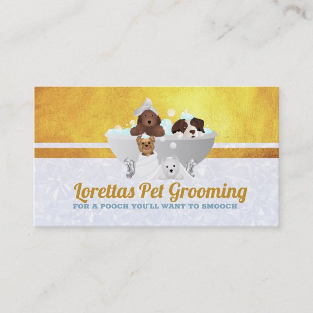 Dog Grooming Business Cards (Front)
