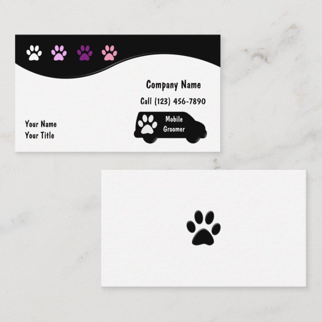 Dog Grooming Business Cards (Front/Back)