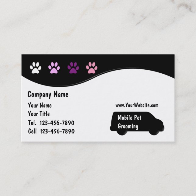 Dog Grooming Business Cards (Front)