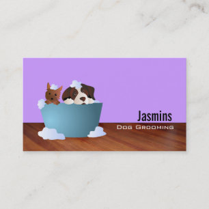 Dog Grooming Business Cards -colour changeable