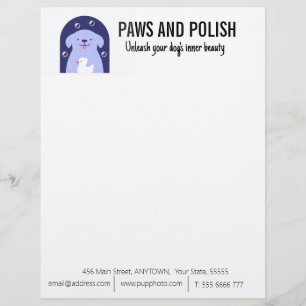 Dog Grooming Business Custom Custom Letterhead