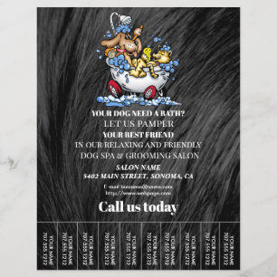 Dog grooming business personalised flyer