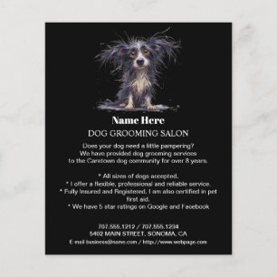Dog grooming business personalised flyer
